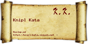 Knipl Kata névjegykártya